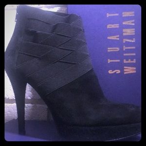 Stuart Weitzman Papoose Suede Ankle Boot